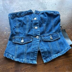 NWT Emerson Lang  small denim top